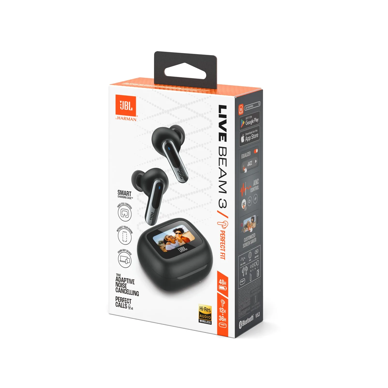 JBL LIVE BEAM 3 Črne brezžične slušalke