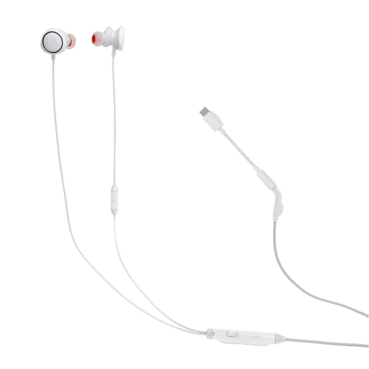 JBL Quantum 50C USB-C bele gaming slušalke glavni pogled