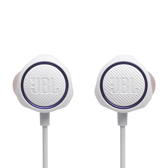 JBL Quantum 50C bele gaming slušalke pogled od spredaj