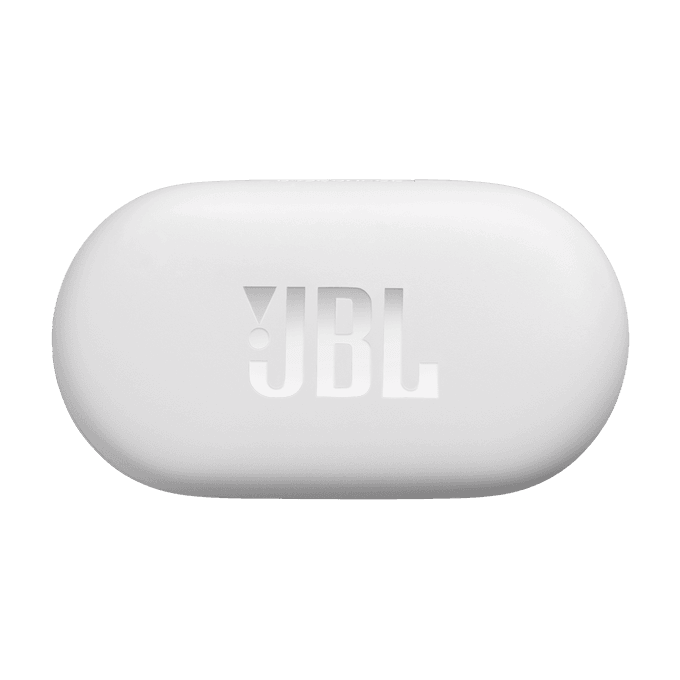 JBL Soundgear Sense bele slušalke v polnilnem etuiju