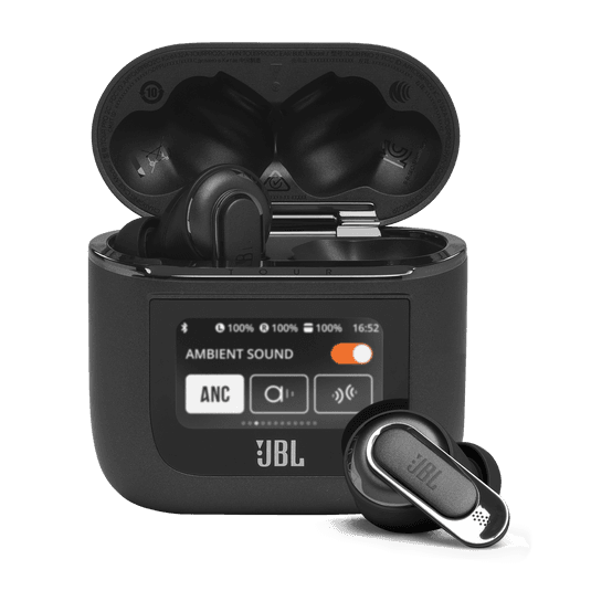 JBL Tour Pro 2 TWS črne brezžične slušalke s pametnim etuijem