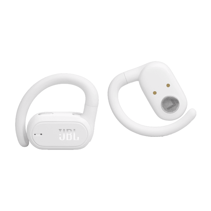 JBL Soundgear Sense bele odprte slušalke podrobnosti ušesnega kavlja