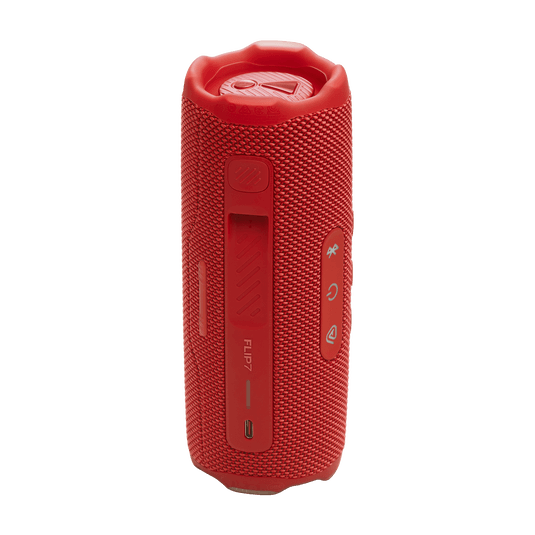 JBL Flip 7 rdeč zvočnik pogled od zadaj