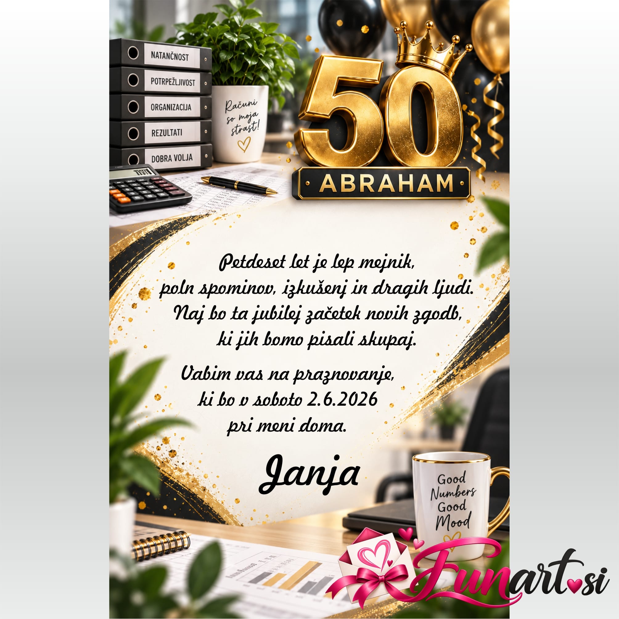 Vabilo 50 let - Računovodja