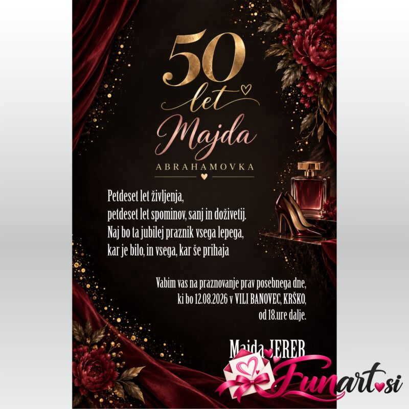 Vabilo 50 let - Moden in moderen